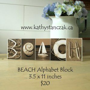 BEACH Alphabet Block